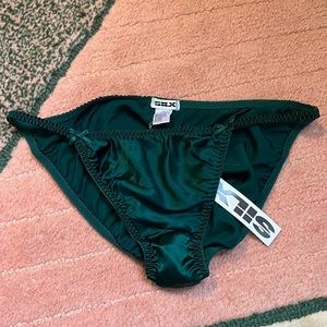 vintage 1990s green silk panties